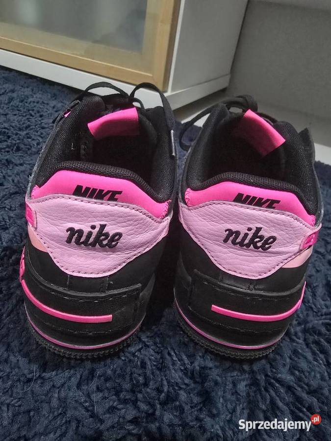 Buty nike af1 shafow czarno różowe Konin