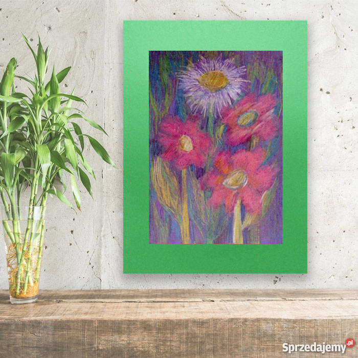 kwiaty obrazek na ścianęszkic z kwiatkamiłąka Dekoracje i ozdoby Katowice