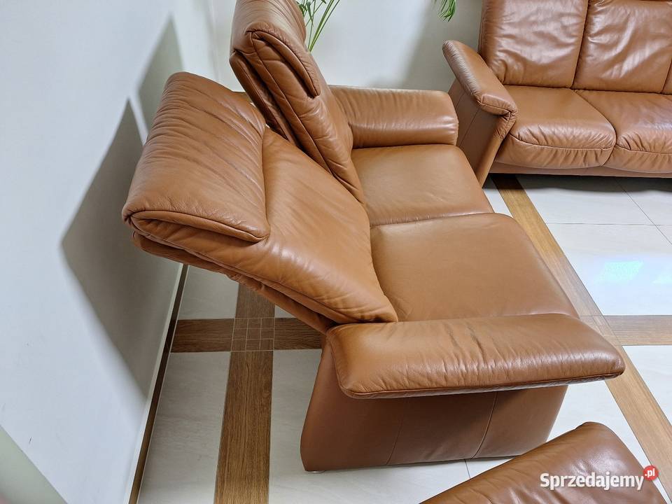 Sofy skórzane skóra naturalna RELAX kolor Koniak Tarnów