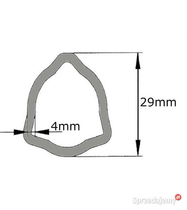 Rura WOM trójkąt 29 x 4 mm 300 APG TT294300 Kamionna