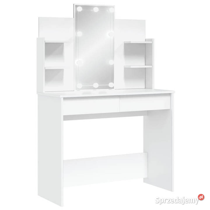 Toaletka z oświetleniem LED biała 96x40x142