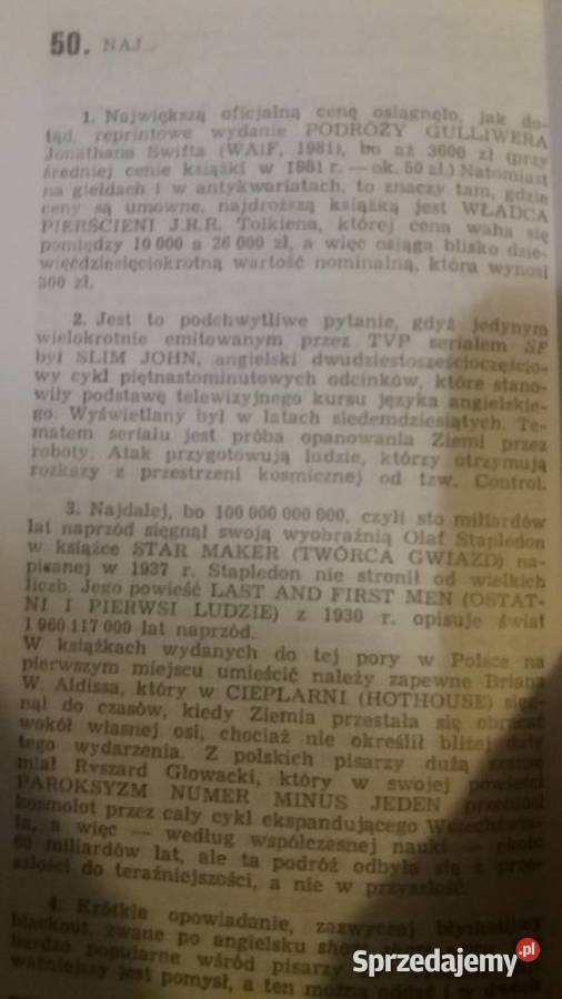 500 zagadek z fantastyki unikatowe książki mazowieckie Warszawa