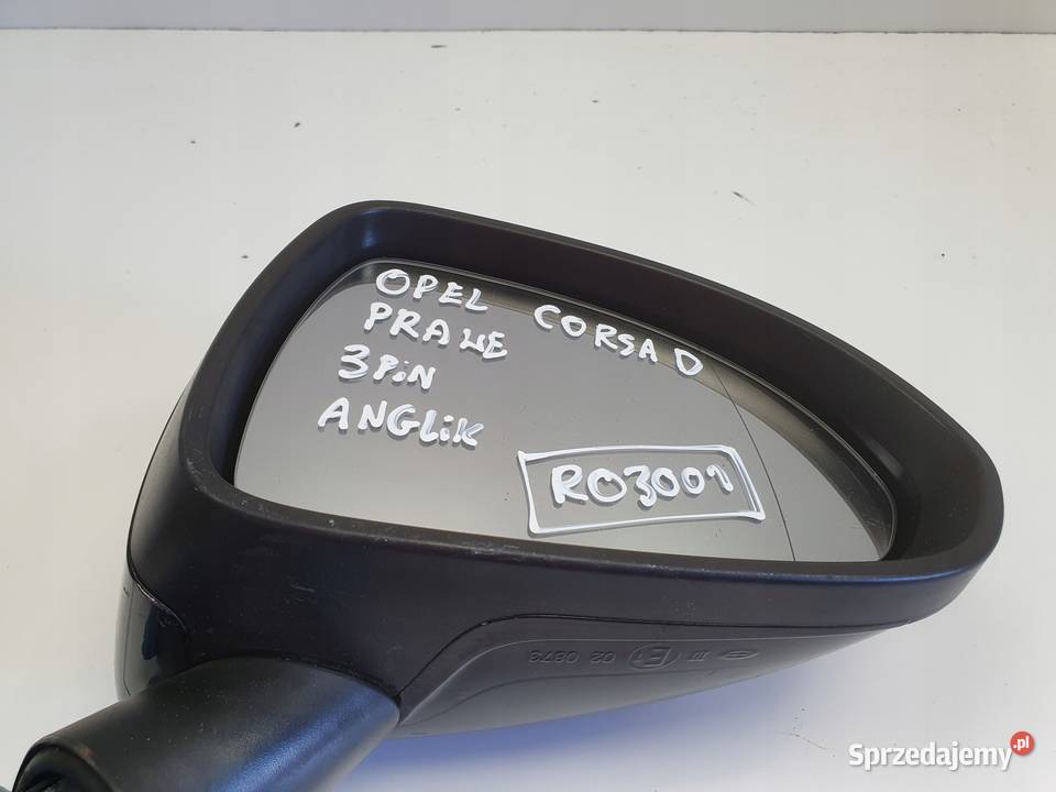 LUSTERKO PRAWE Opel Corsa D 0614r PASAŻERA 3 Pin