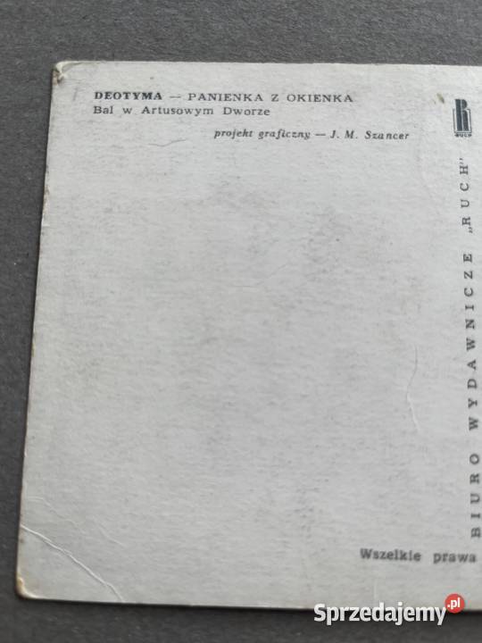 Pocztówka Deotyma Panienka z okienka Bal w Błażejowice sprzedam