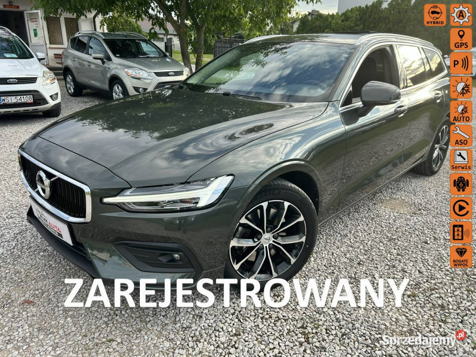 Volvo V60 Super stan Benzyna Hybryda II 2018 światła przeciwmgielne mazowieckie