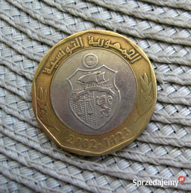 Tunezja 5 Dinarów 2002r Habib Bourguiba Antyki, Sztuka, Kolekcje Kalisz