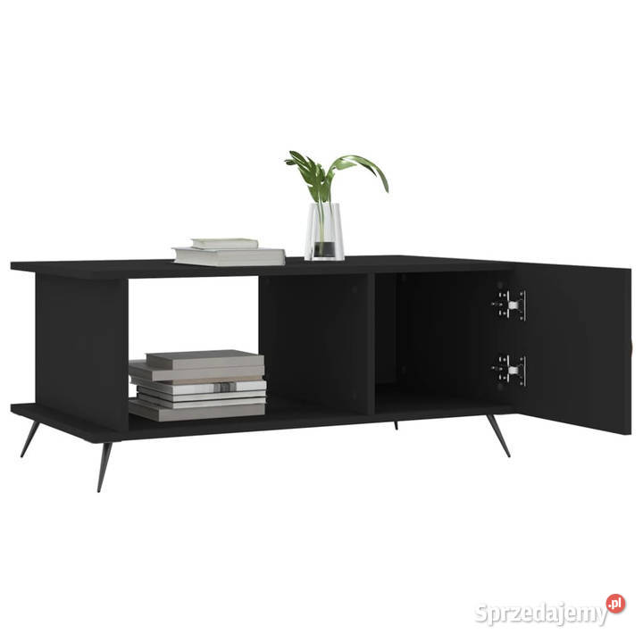Stolik kawowy czarny 90x50x40 materiał Warszawa