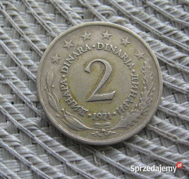 Jugosławia 2 Dinary 1971r Kalisz