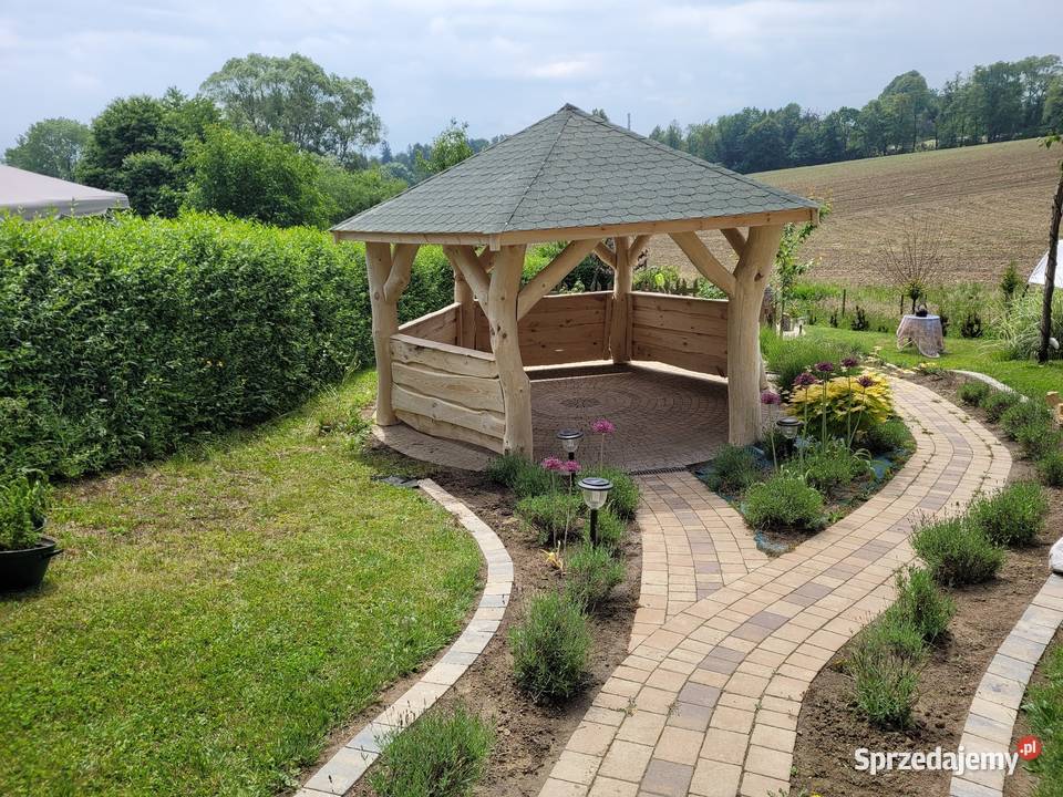 Altana z bali sześcio kątna Ślęzany