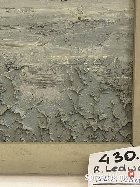 Obraz olejny Ryszard Ledwos pejzaż impasto ZPAP Kraków sprzedam