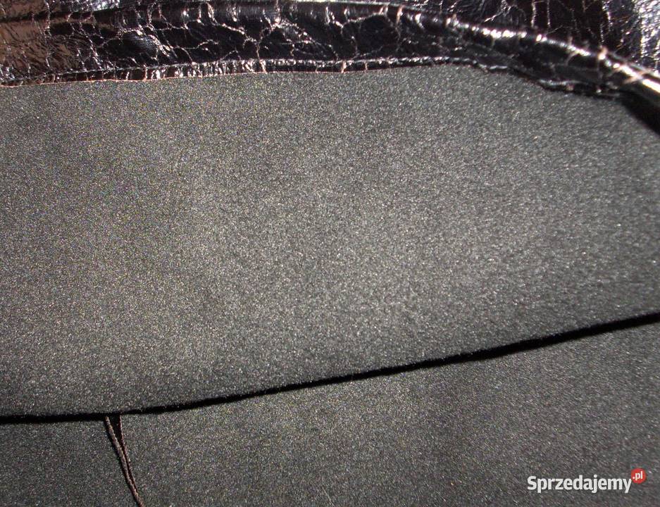 Czarna spódnica ze sztucznej skóry lubelskie Lublin