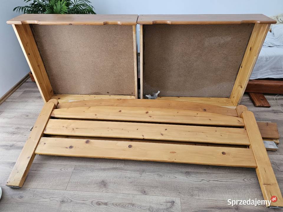 Sypialnia łóżko 160x200 komoda sosna 160cm Meble do sypialni Pogrzebień