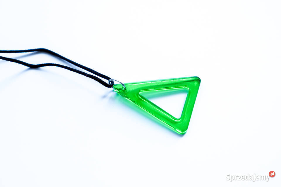 Zielony trójkąt wisiorek z żywicy epoksydowej Warszawa sprzedam