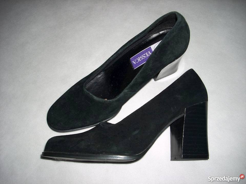 CA Buty Skóra Zamsz NOWE 37 czółenka skóra