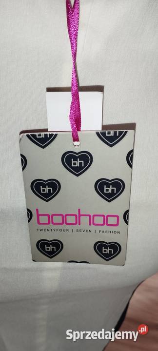 boohoo Savannah Twist Neck Back Illusion Midi Zamość
