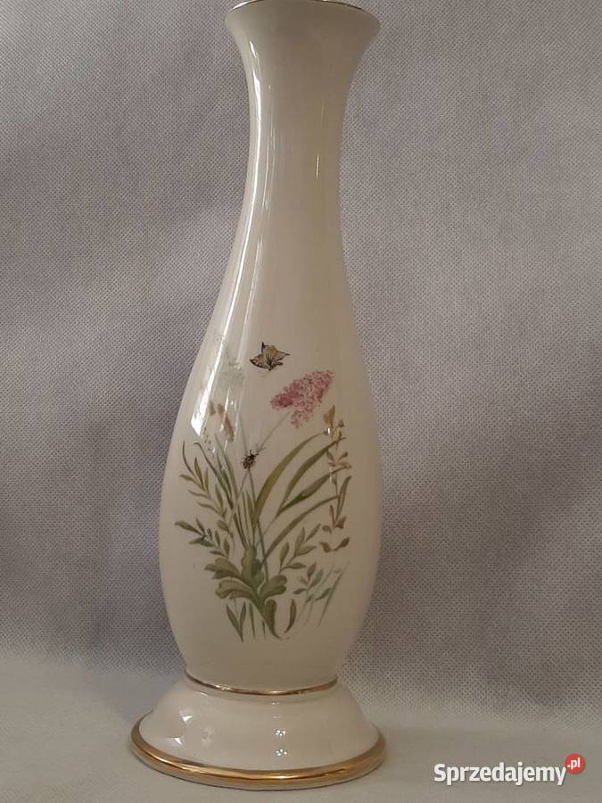 Piękny porcelanowy wazon niemiecki w kwiaty Porcelana i szkło Inowrocław sprzedam