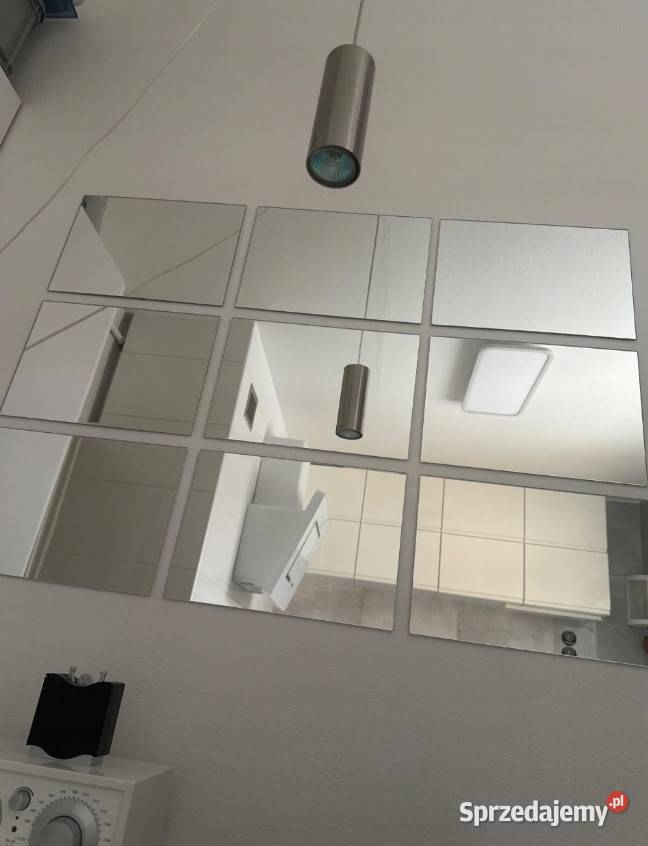 Zestaw 9 luster ściennych naklejanych loft Bojanowo