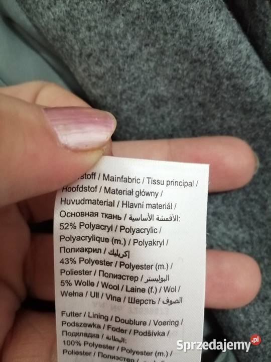 Ulla Popken Płaszczyk zimowy na zamek rozmiar szary/srebrny Zgorzelec