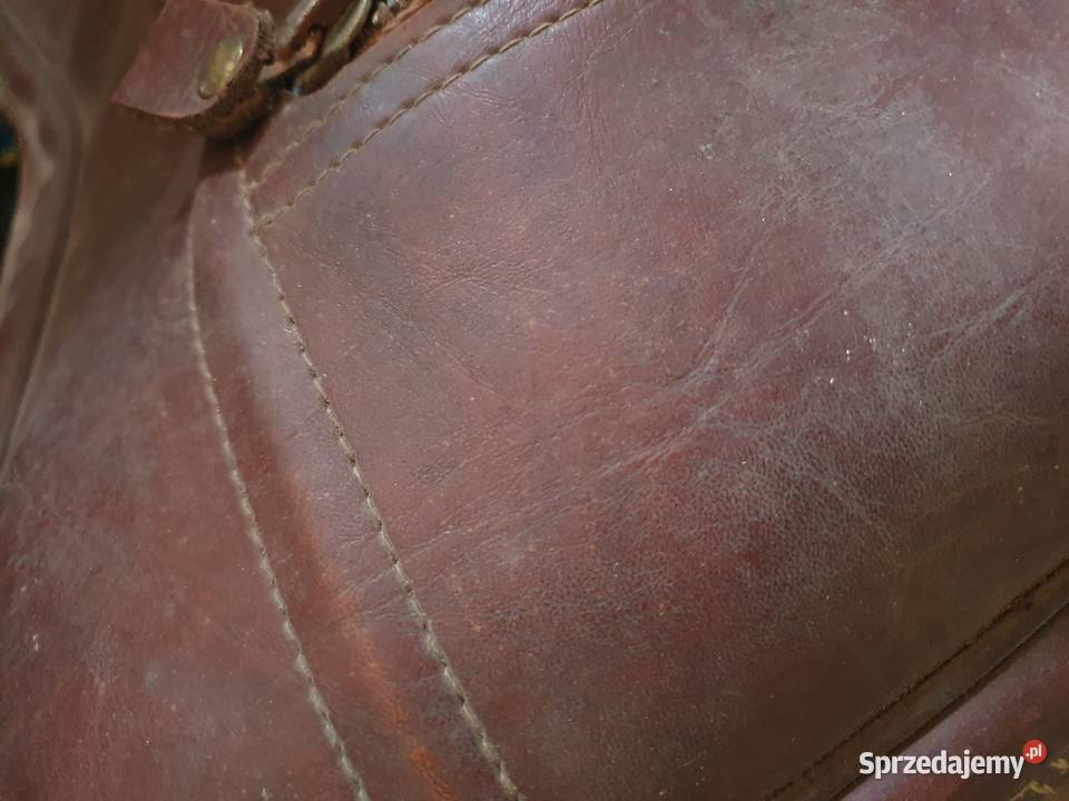 Walizka stara duża skórzana vintage