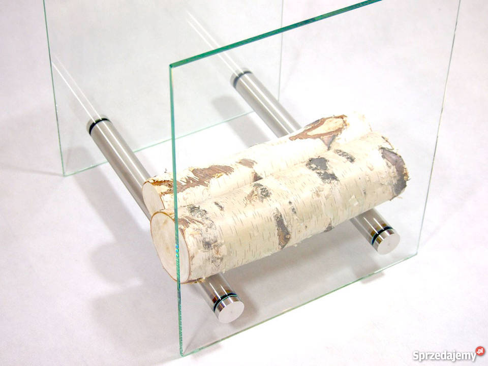 Stojak na drewno kominkowe NOWOCZESNY przezroczysty Kraków