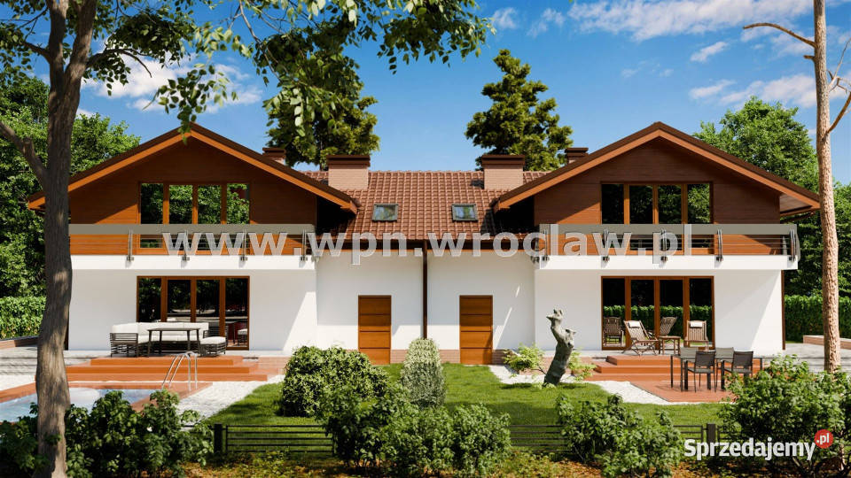Dom bliźniak 170m2 Wilkszyn 500m2 Sprzedaż dolnośląskie