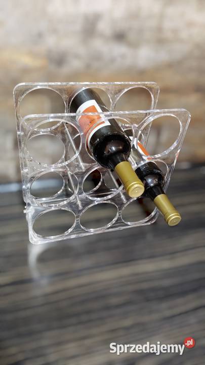 Stojak plexi na wino lata 80 vintage Kalisz