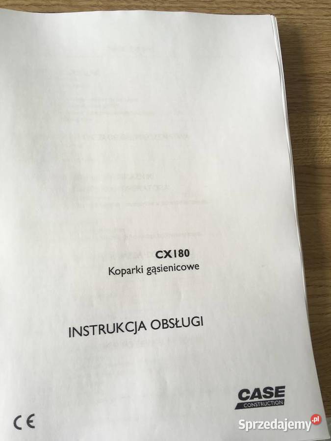 dtr instrukcja obsługi koparka case cx180 i inne Pozostałe