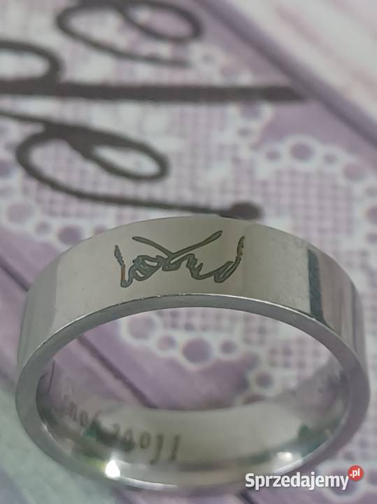 Obrączka Grawerowana I love you Stal nierdzewna wielkopolskie Tarnowo Podgórne