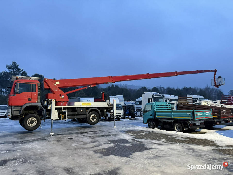 MAN TGA 18320 4x4 Zwyżka WUMAG WT 350 Podnośnik Rok produkcji 2007 Widełki