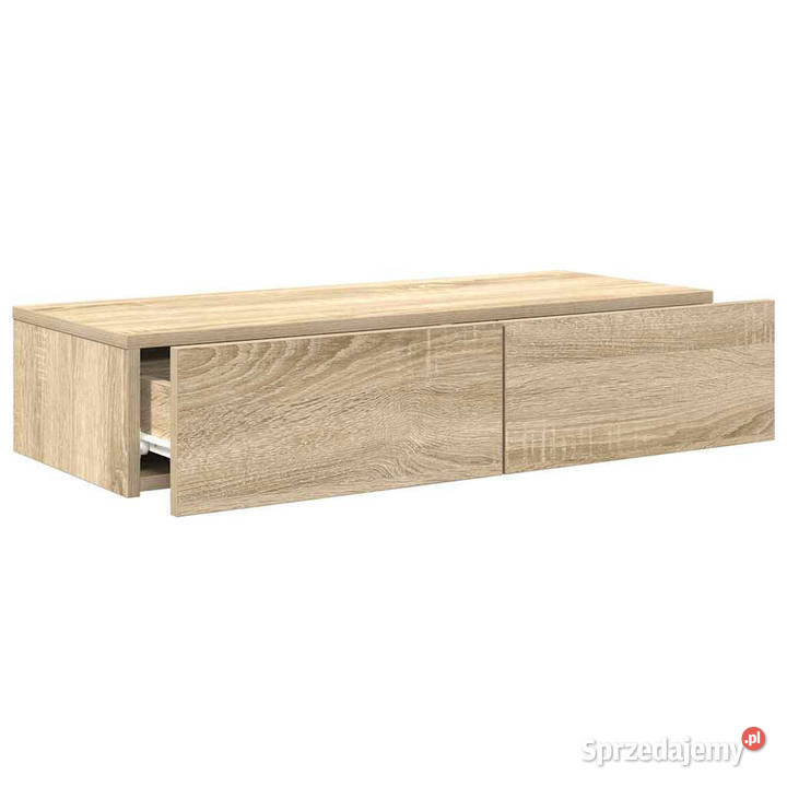Półka ścienna z szufladami dąb sonoma 80x33x17 Warszawa
