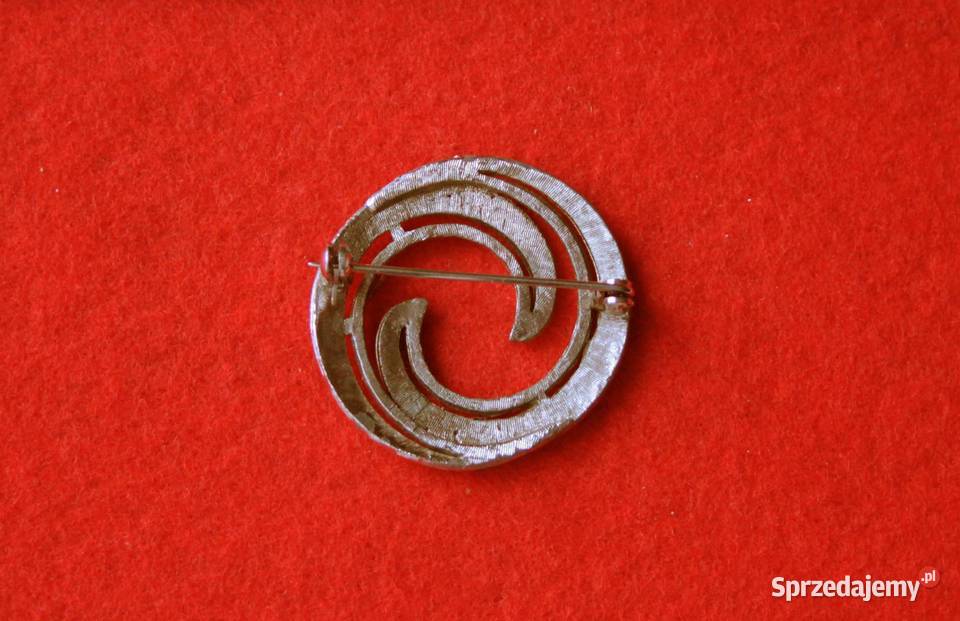 Stara angielska broszka kulista zawijanka