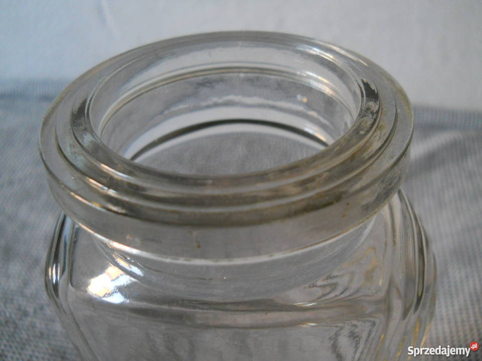 stary przedwojenny słoik szklany dżemie PROSNA Warszawa