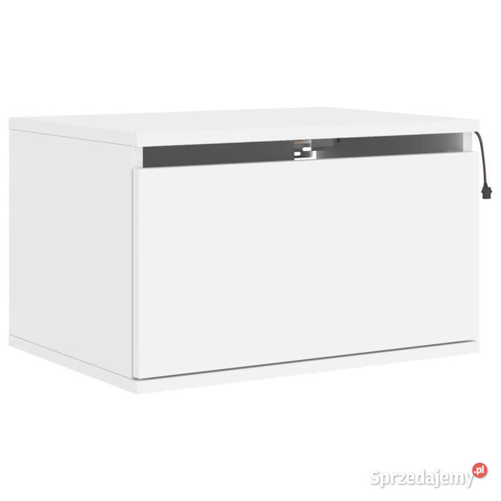 Wiszące szafki nocne z LED 2 białe WM836827