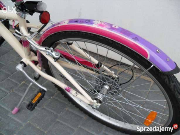 Rower 24 BTWIN z Decathlon rowerek różowobeżowy sprzedam