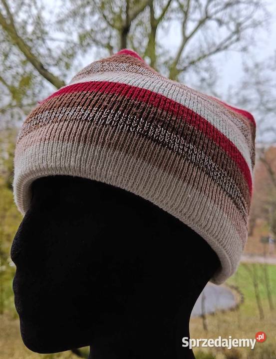 Czapeczka dzianinowa w paski 812 lat Rozmiar 52 mazowieckie
