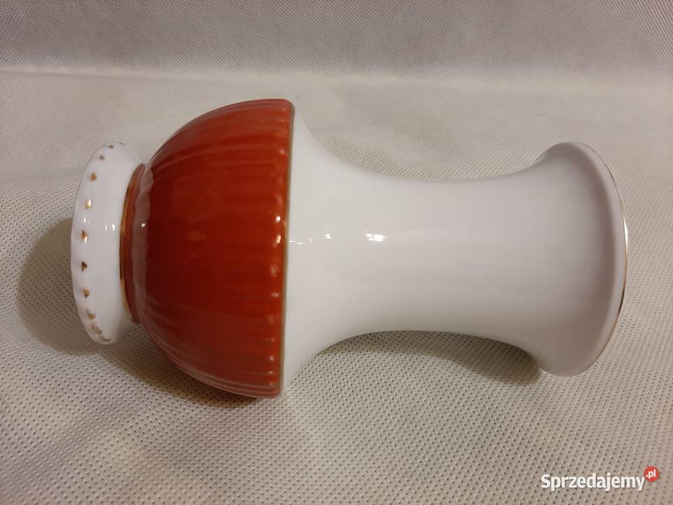 Piękny niemiecki porcelanowy wazon sygnowany Porcelana i szkło Inowrocław