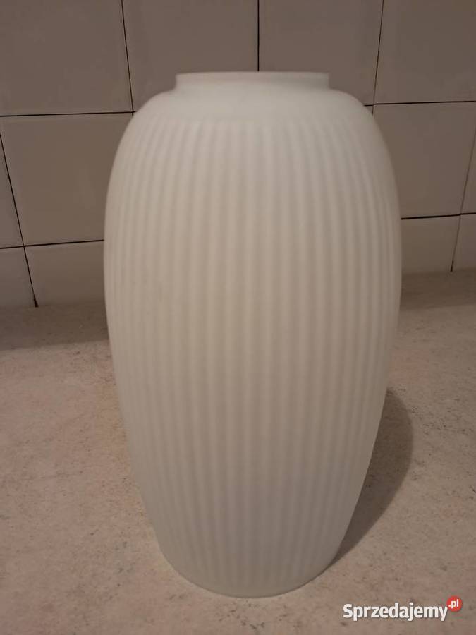 Klosz szklany do lampy biały prążkowany do Kraków