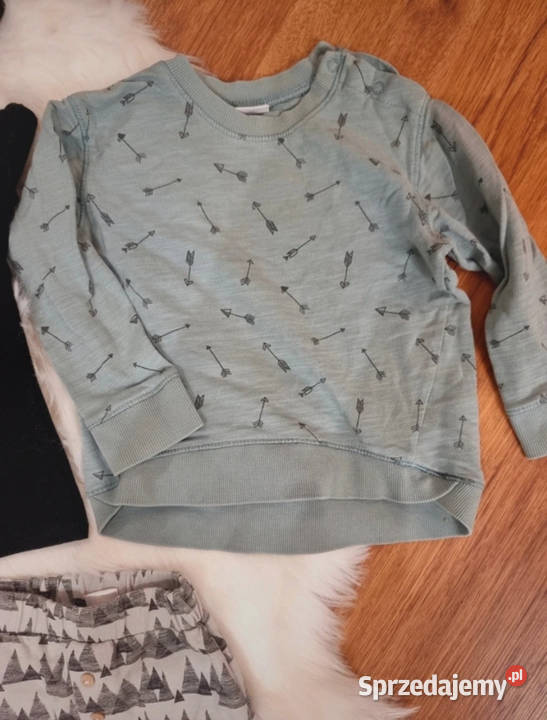 Bluza spodnie legginsy body koszulka czarna r86