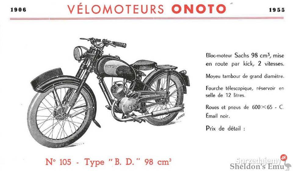 Sprawny oryginalny Onoto Sachs 1950 benzyna Żychlin