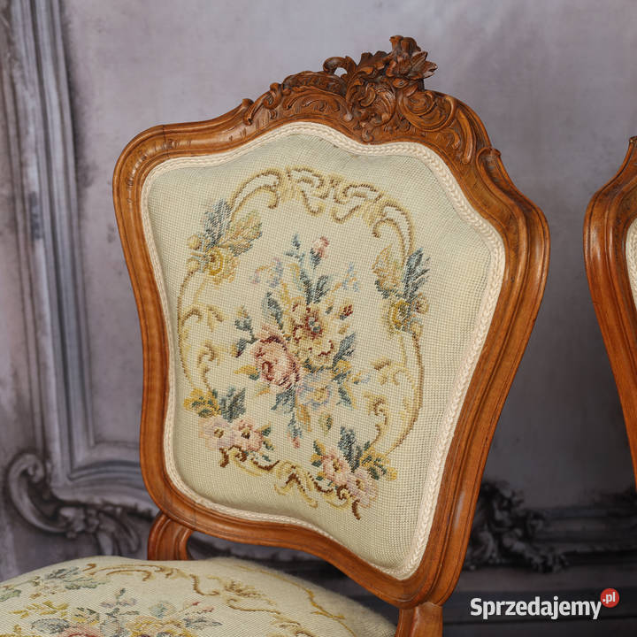 ARTexpert Para zdobionych krzeseł Ludwik do Dobrzany