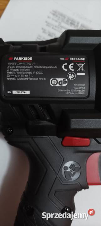 Klucz udarowy elektryczny akumulatorowy PARKSIDE Sarnaki