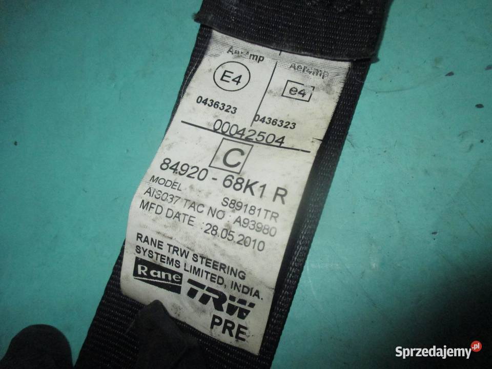 NISSAN PIXO 10r pas bezpieczeństwa prawy przód