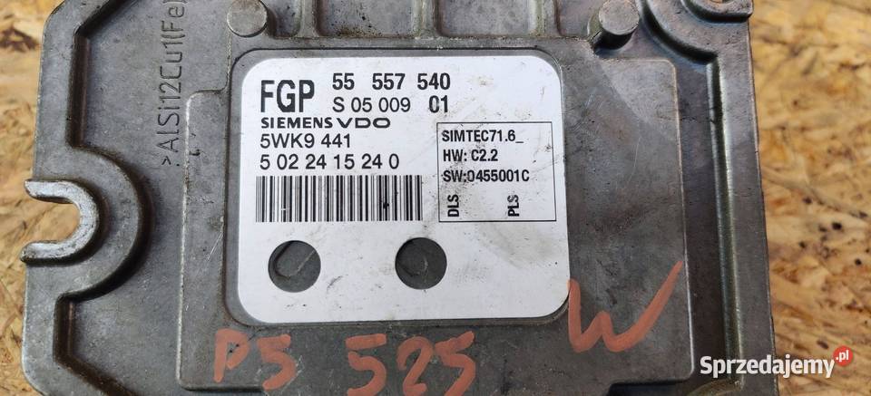 OPEL VECTRA C 2004 STEROWNIK MODUŁ ECU 55557540 Czujniki i sterowniki Gliwice