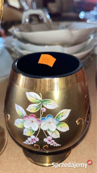 Kieliszek Bohemia Kobaltowe szkło Ręcznie pomorskie Gdańsk sprzedam