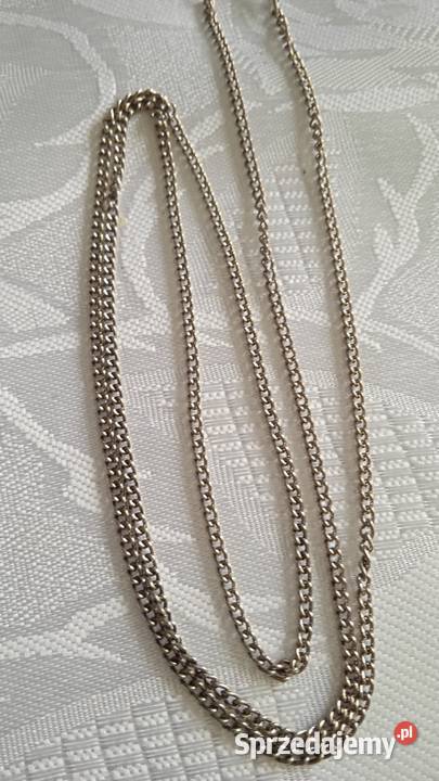 POSREBRZANY DŁUGI ŁAŃCUSZEK Biżuteria dla Pań Piła sprzedam