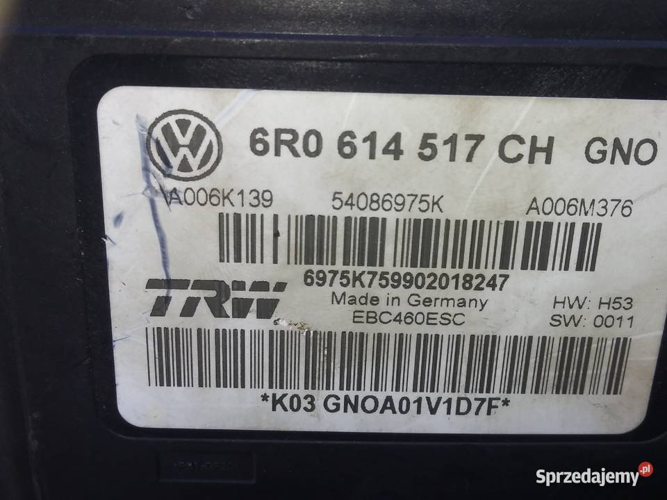 SKODA Rapid pompa abs 6R0614517CH Dębno