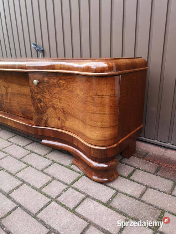Komoda ARTDECO Orzech Unikatowa Niska RTV Stara Swarzędz