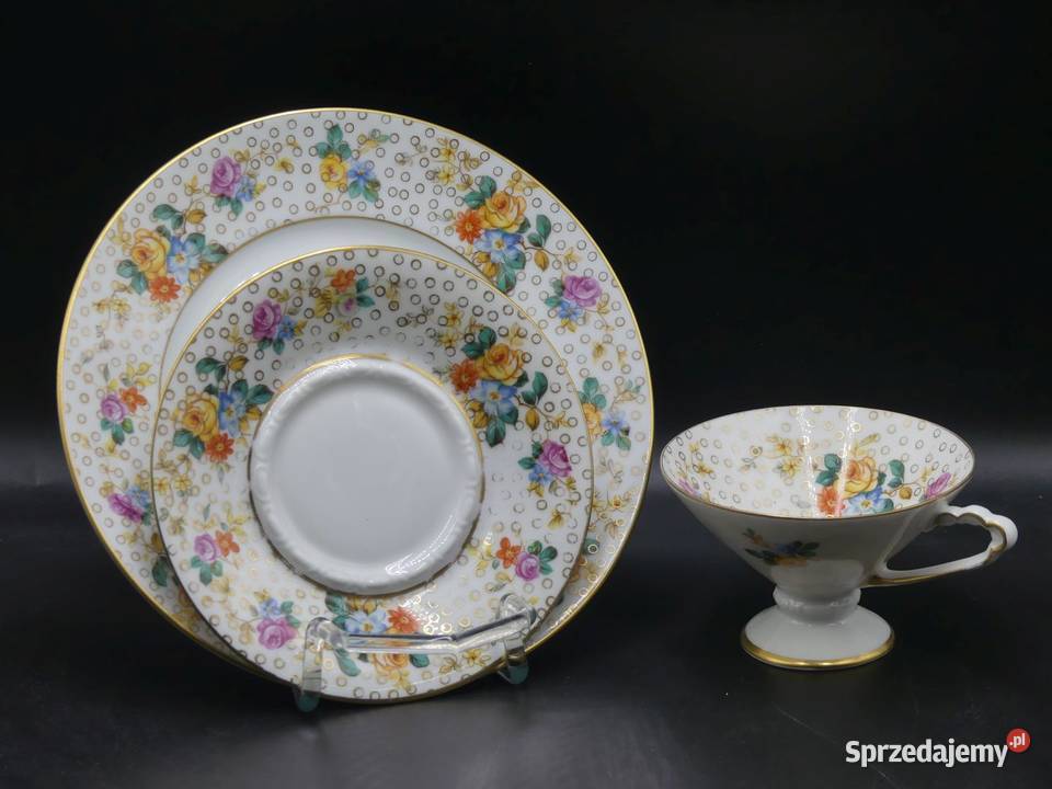 Komplet śniadaniowy Sorau Żary 1928 45 UNIKAT Porcelana i szkło Poznań