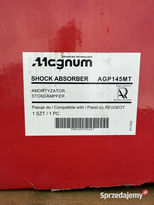 Amortyzatory Shock absorber AGP145MT osobowe kujawsko-pomorskie Papowo Toruńskie