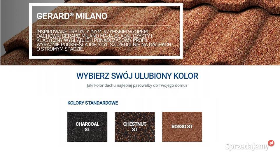 GERARD MILANO Gont Blacha z posypką wulkaniczną podlaskie Hajnówka sprzedam